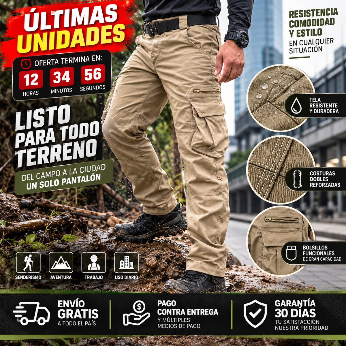Pantalon Urbano Tactico - Indestructible