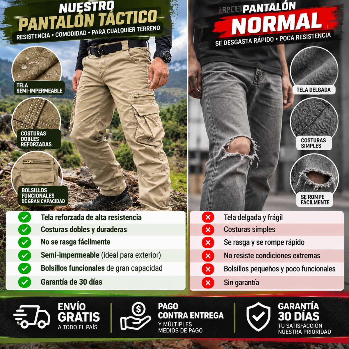 Pantalon Urbano Tactico - Indestructible