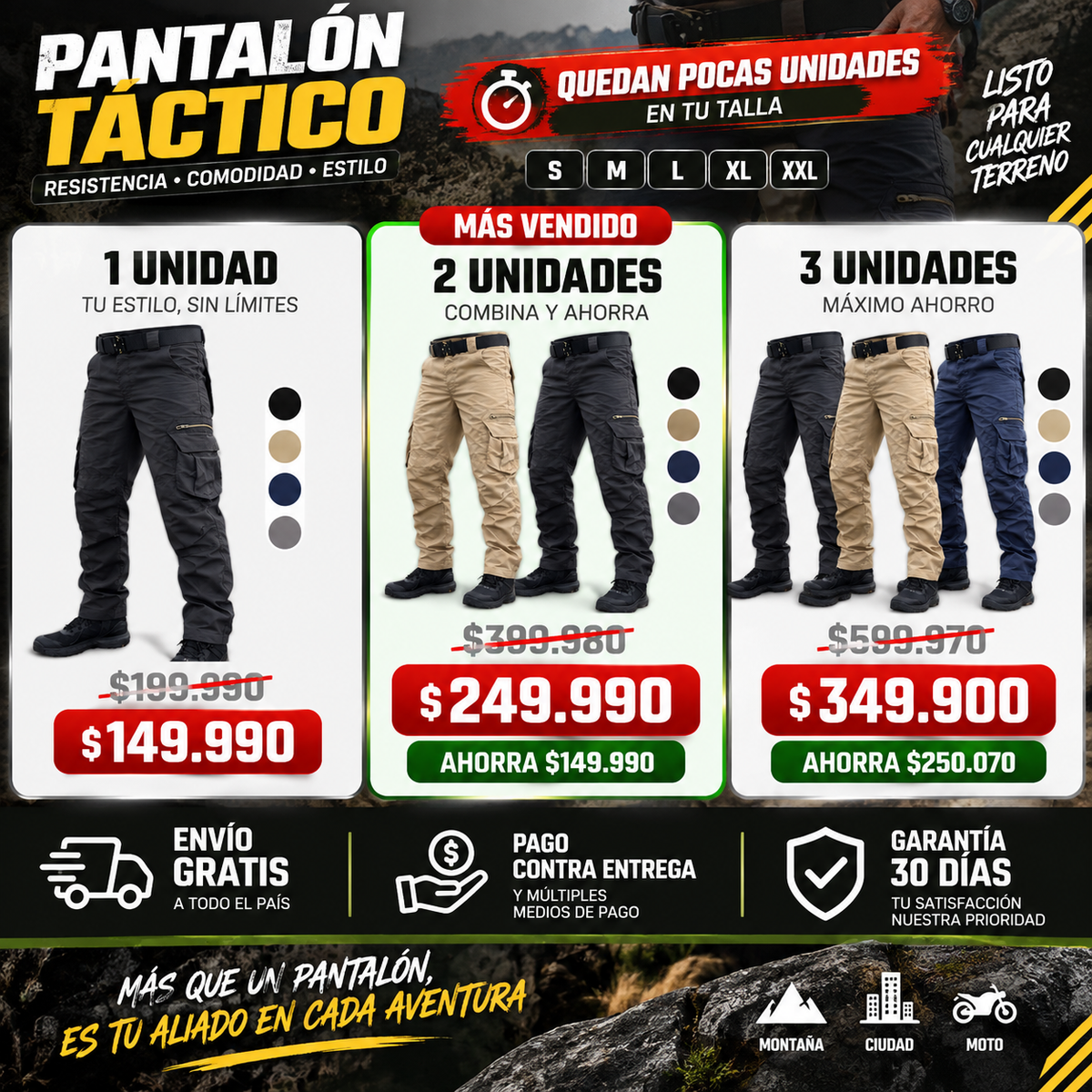 Pantalon Urbano Tactico - Indestructible