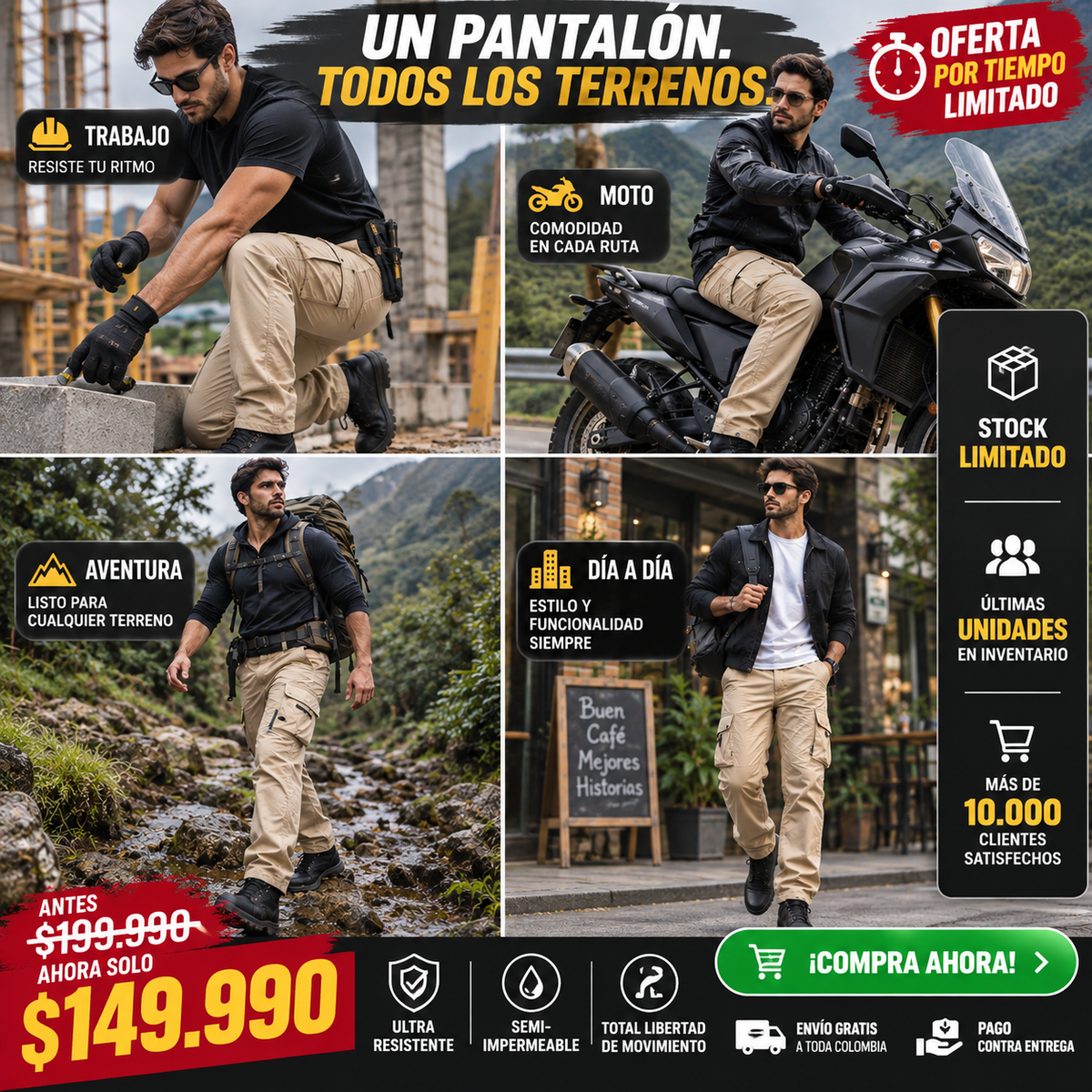 Pantalon Urbano Tactico - Indestructible