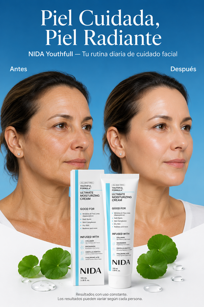 Nida Youthfull - Crema Coreana Multiacción + Mascarilla de Regalo