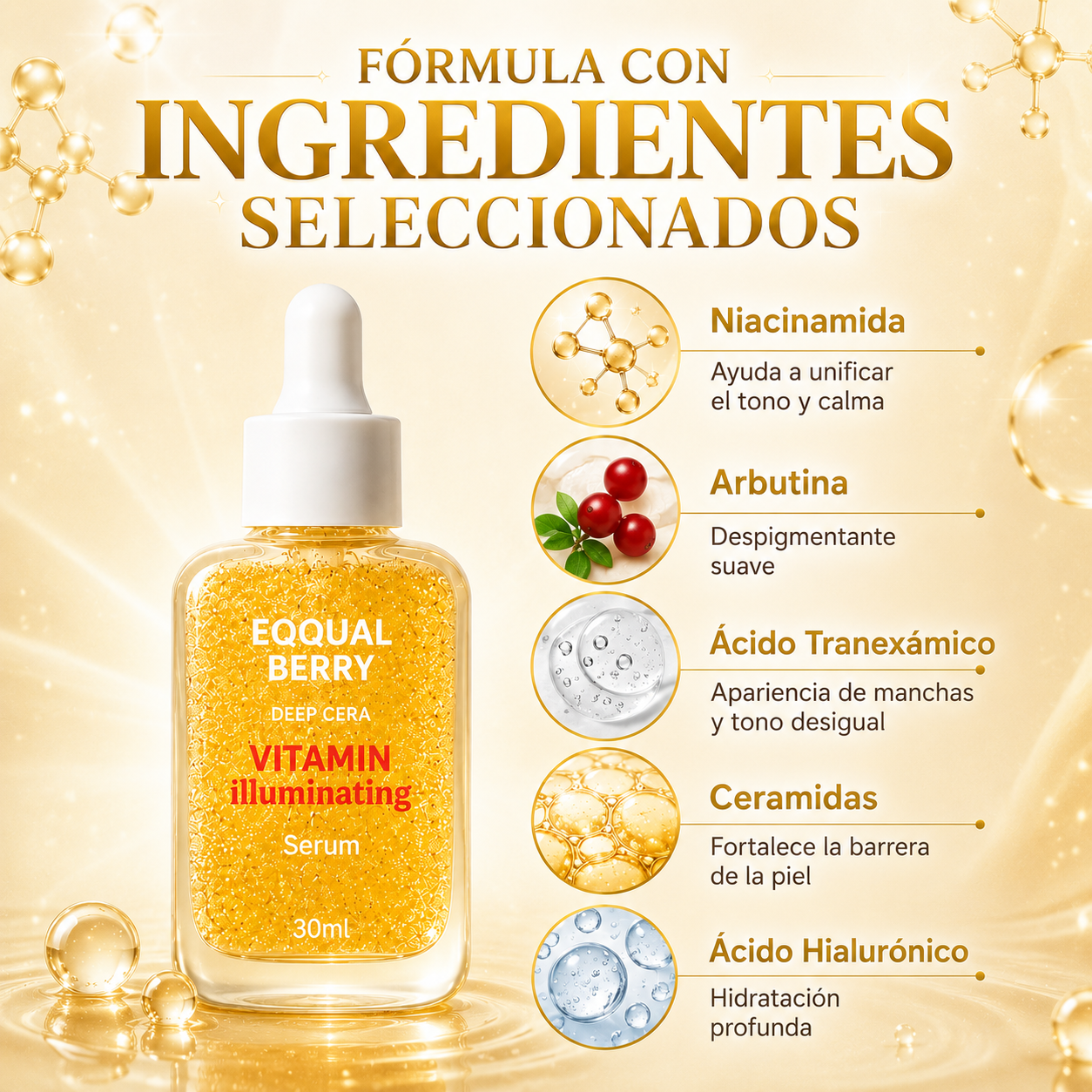 EQQUALBERRY — Sérum Iluminador Coreano con Vitamina