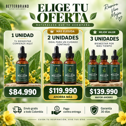 Mullein — Gotas de Gordolobo y Clorofila, 30ml