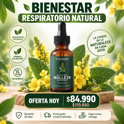 Mullein — Gotas de Gordolobo y Clorofila, 30ml